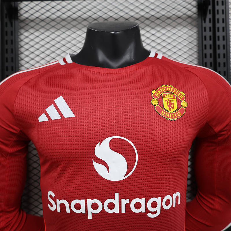24-25 Manchester United Home Long Sleeve Player Version - view 11