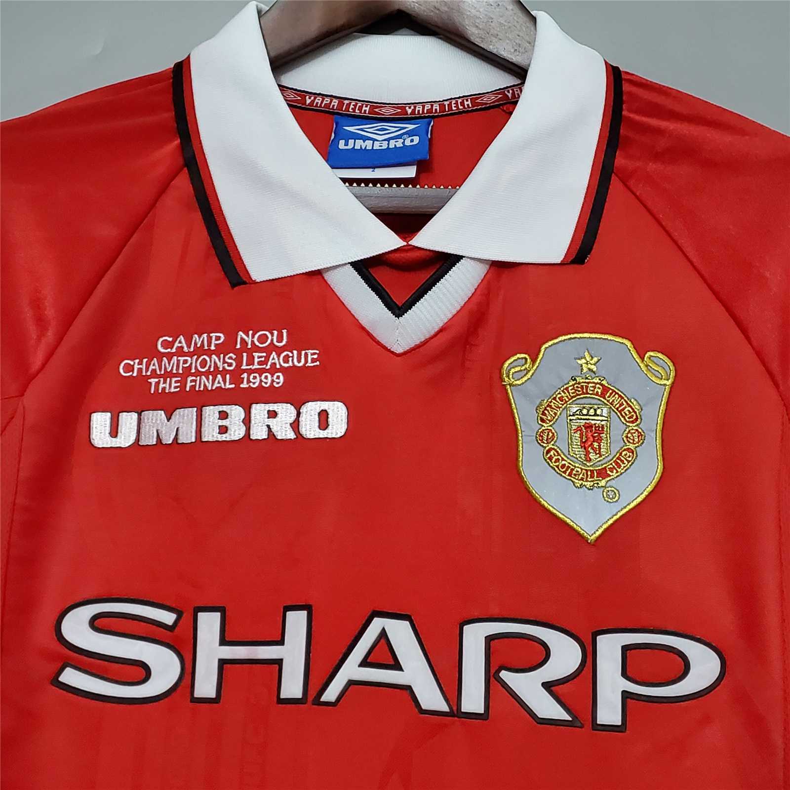 1999-2000 Manchester United Home Retro Jersey Long Sleeve - view 4