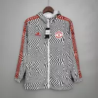 2021/2022 Manchester United Jersey Windbreaker Black-White Stripes - view 1
