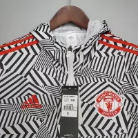 2021/2022 Manchester United Jersey Windbreaker Black-White Stripes - view 6