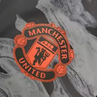2021/2022 Manchester United Jersey Windbreaker Black And Grey Camouflage - view 3