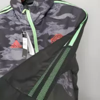 2021/2022 Manchester United Jersey Windbreaker Black And Grey Camouflage - view 6