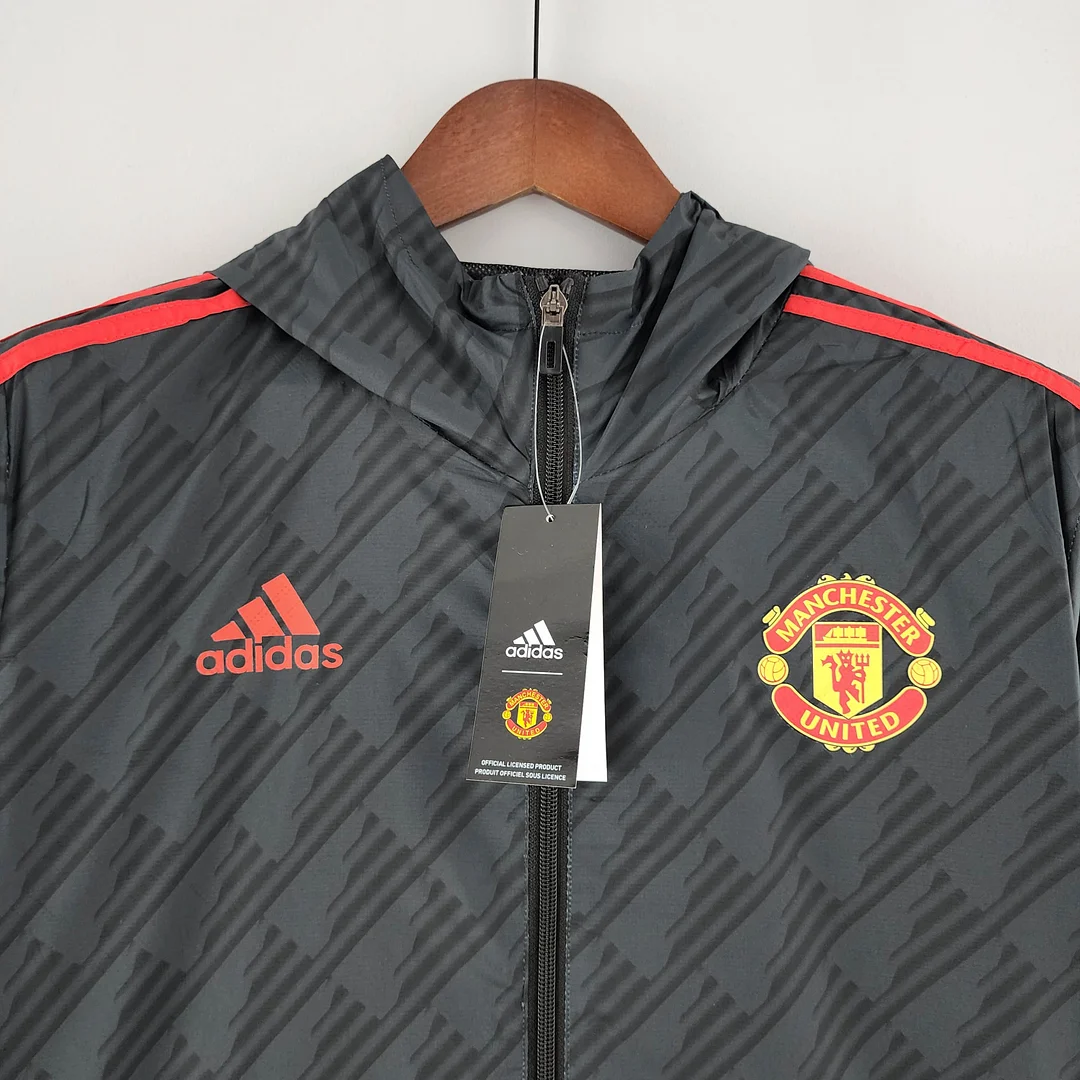 2022/2023 Manchester United Windbreaker Black Red Edge - view 5