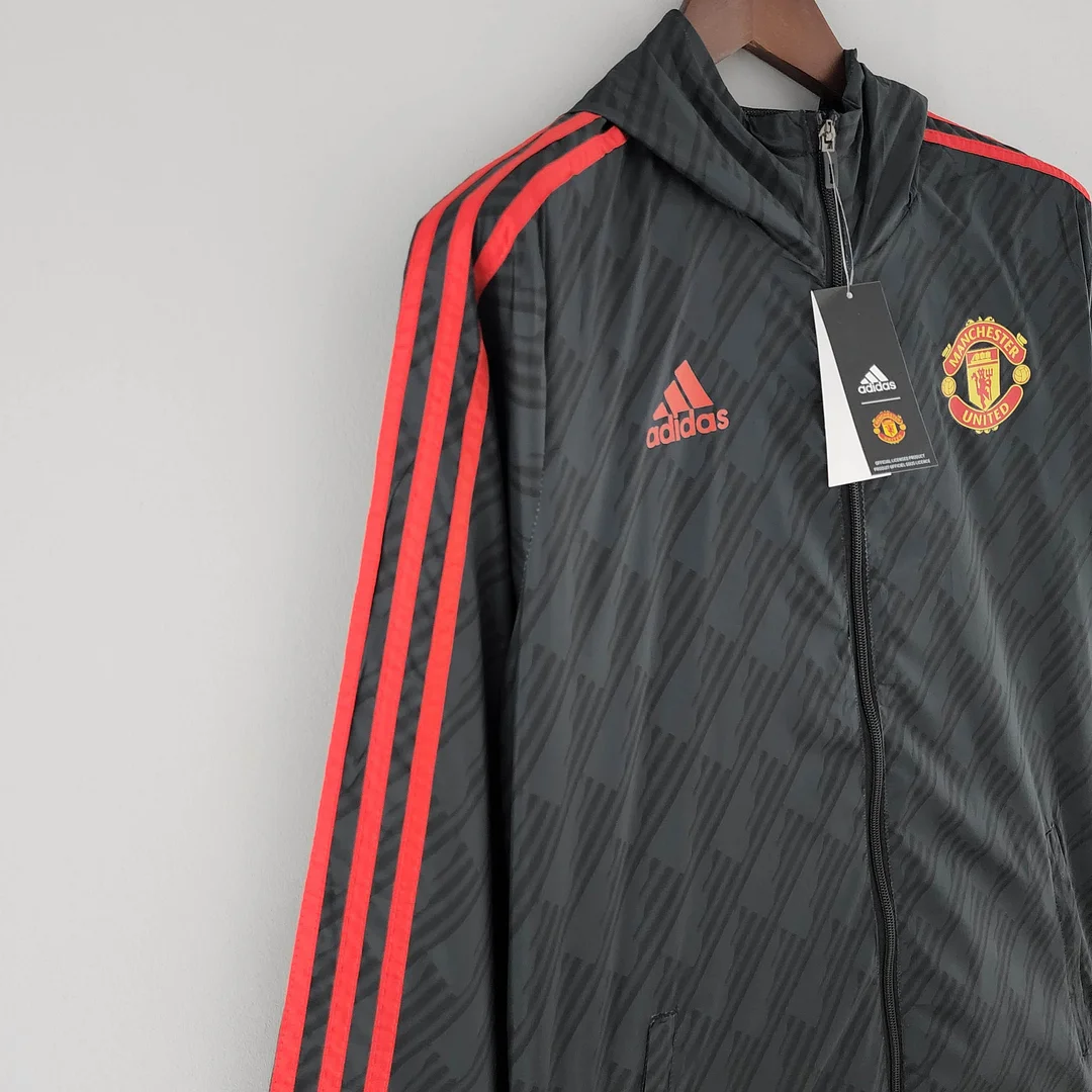 2022/2023 Manchester United Windbreaker Black Red Edge - view 7