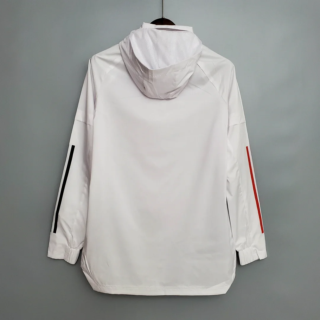 2021 Manchester United Jersey Windbreaker White(Black-Red Edge) - view 4