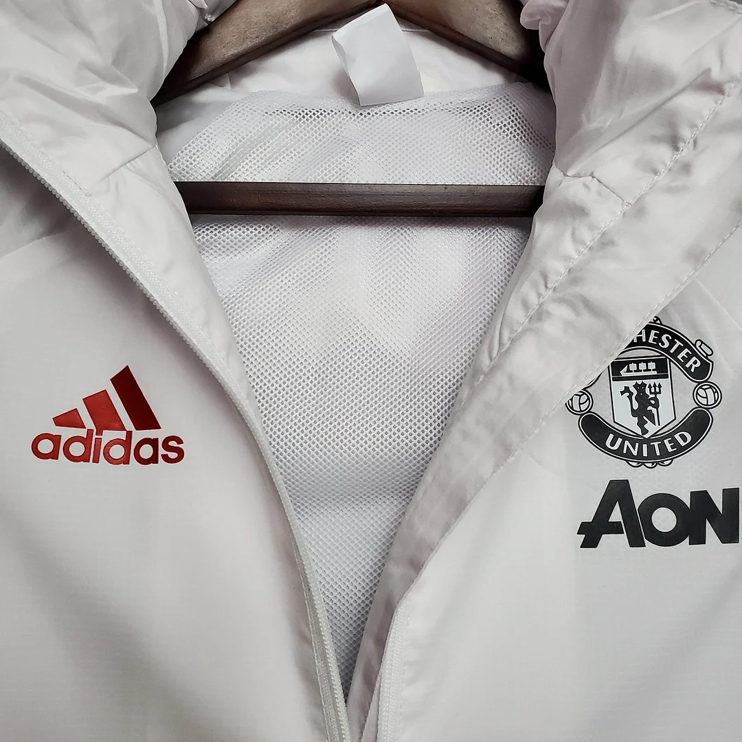 2021 Manchester United Jersey Windbreaker White(Black-Red Edge) - view 8