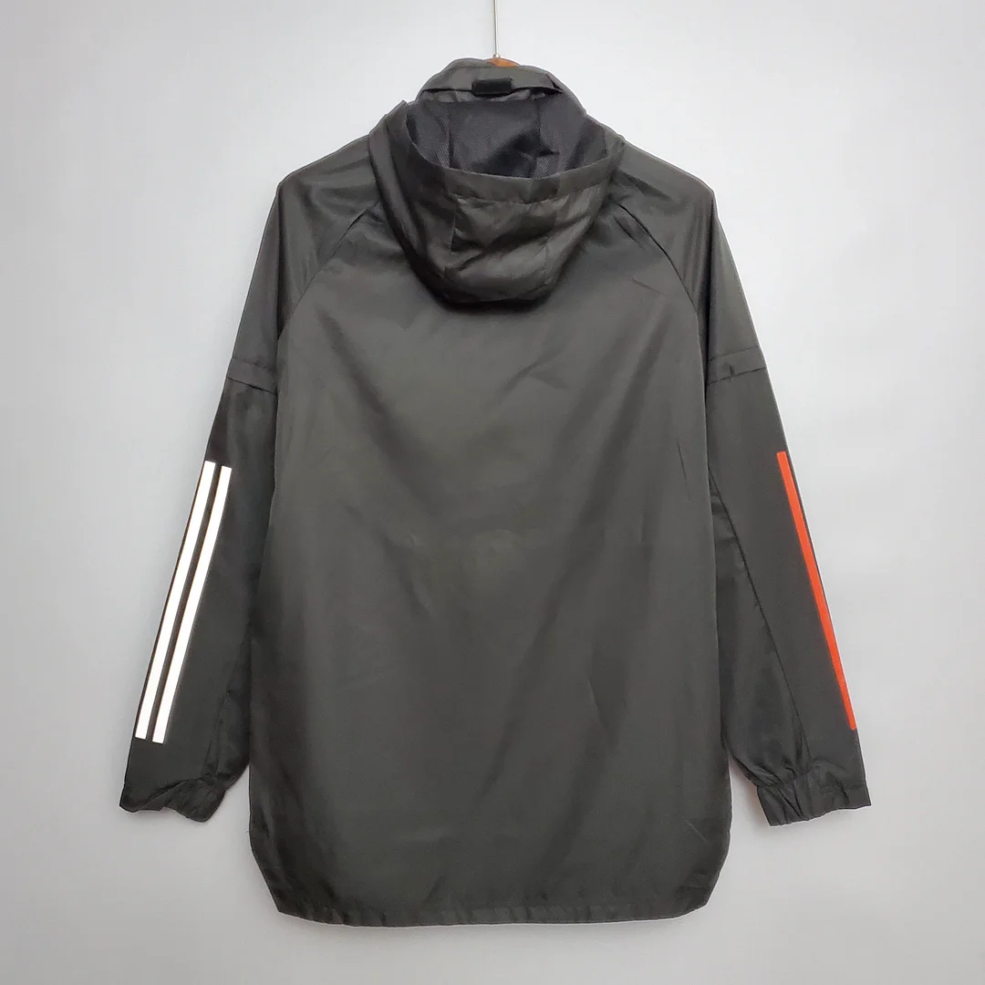 2021 Manchester United Jersey Windbreaker Black(White-Red Edge) - view 5