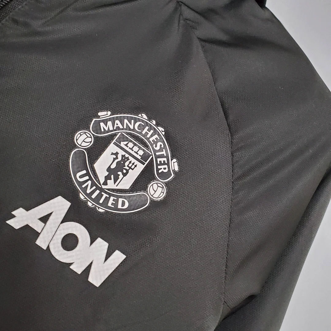 2021 Manchester United Jersey Windbreaker Black(White-Red Edge) - view 9