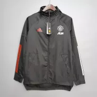 2021 Manchester United Jersey Windbreaker Black(White-Red Edge) - view 4