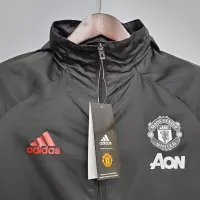 2021 Manchester United Jersey Windbreaker Black(White-Red Edge) - view 8