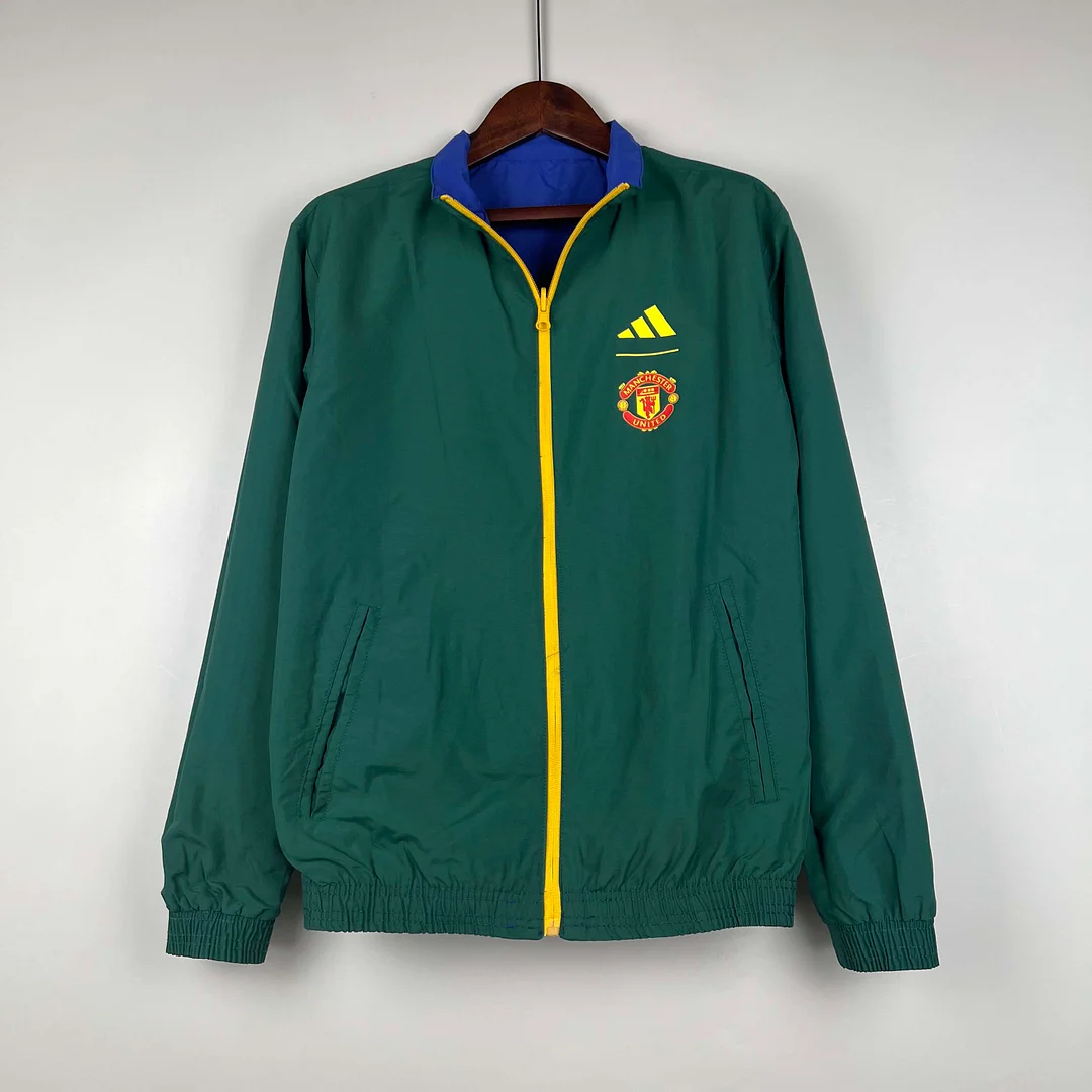 2023/2024 Manchester United Reversible Windbreaker（Blue-Green）Soccer Jersey 1:1 Thai Quality - view 3