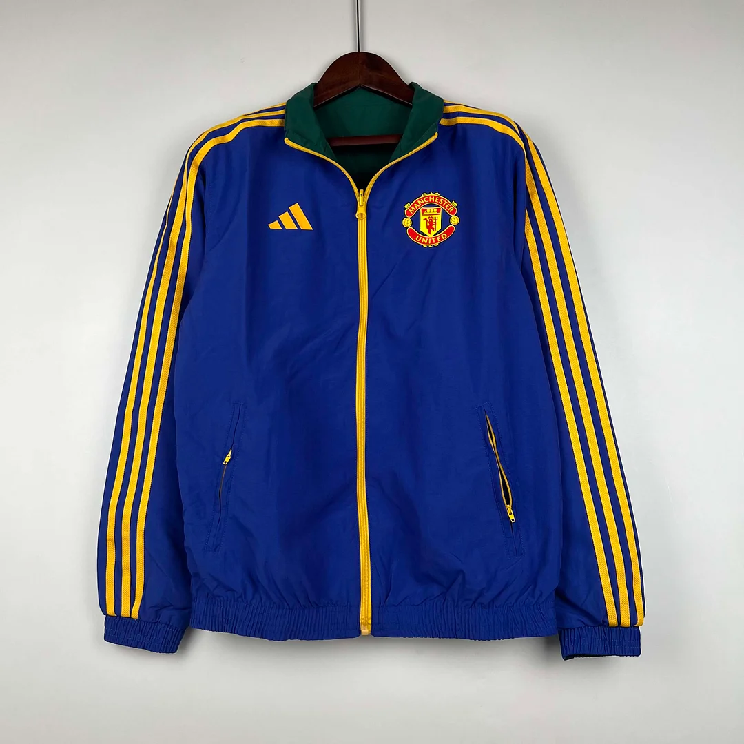2023/2024 Manchester United Reversible Windbreaker（Blue-Green）Soccer Jersey 1:1 Thai Quality - view 4
