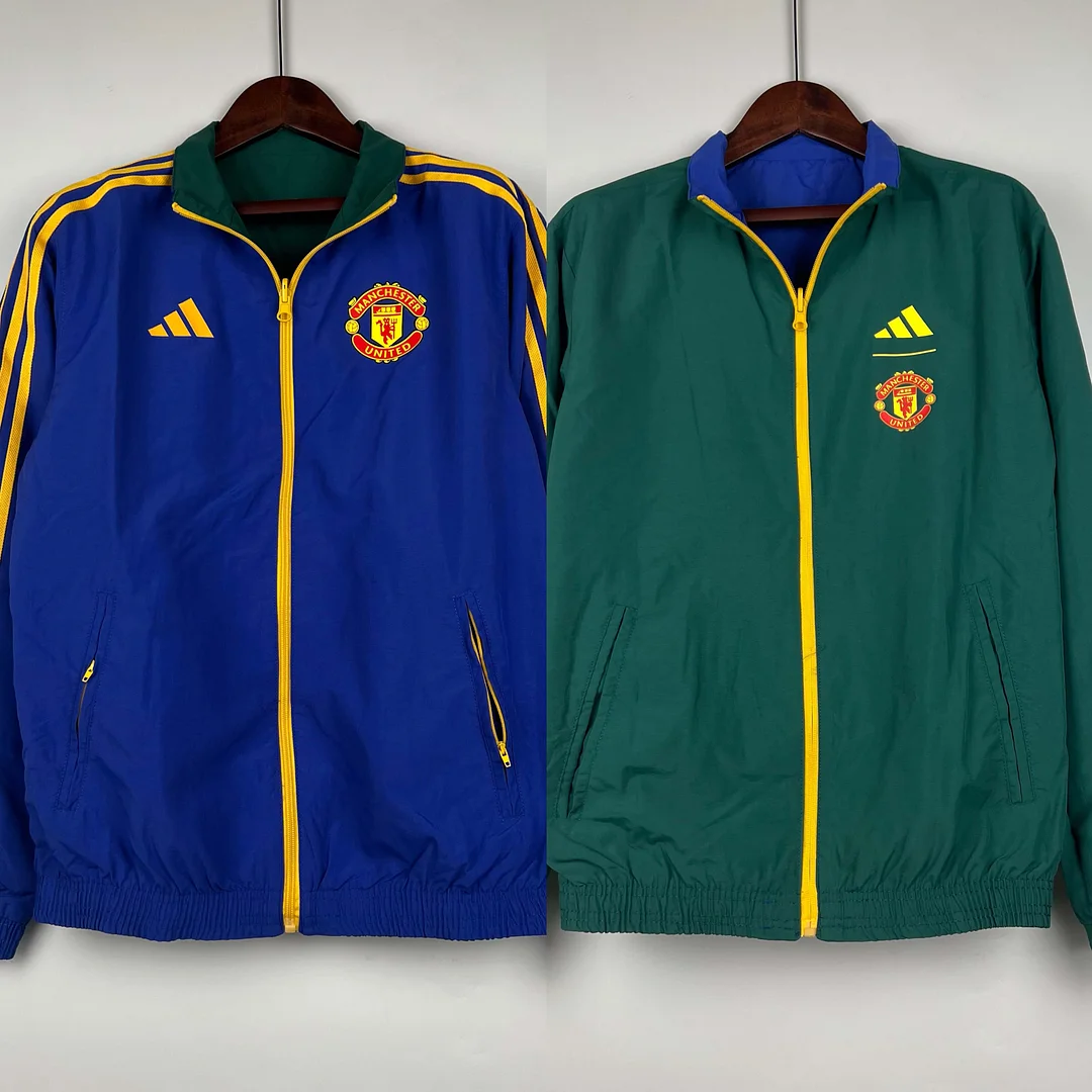 2023/2024 Manchester United Reversible Windbreaker（Blue-Green）Soccer Jersey 1:1 Thai Quality - view 10