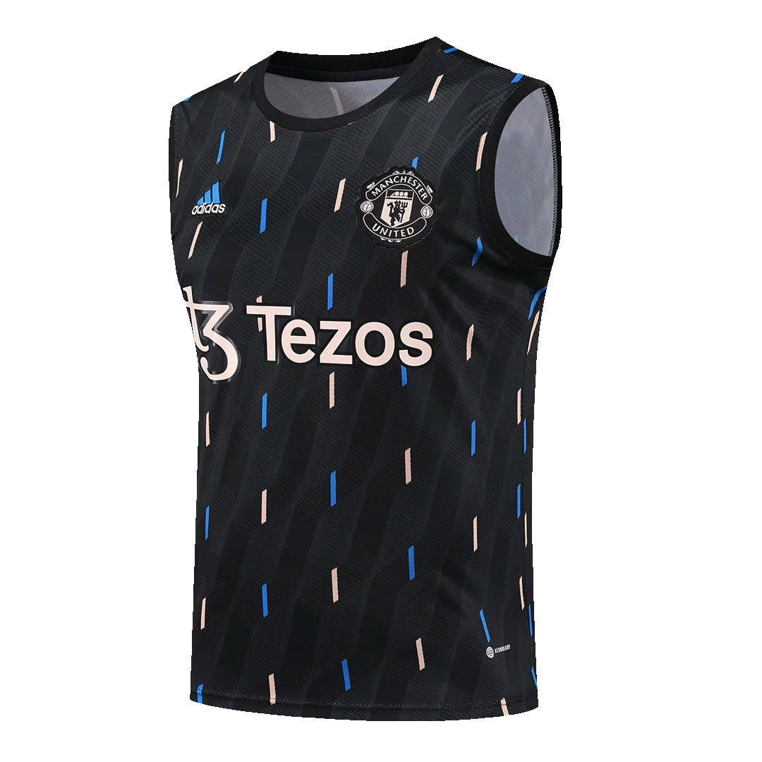 Manchester United Sleeveless Training Kit (Top+Shorts) Black 2022/23 - view 3