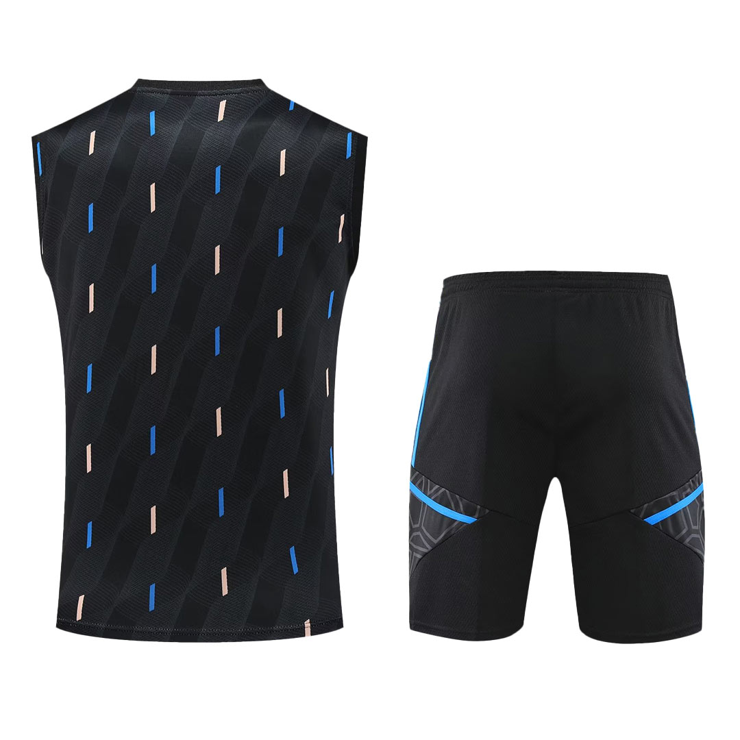 Manchester United Sleeveless Training Kit (Top+Shorts) Black 2022/23 - view 6