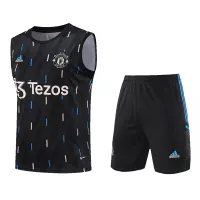 Manchester United Sleeveless Training Kit (Top+Shorts) Black 2022/23 - view 1