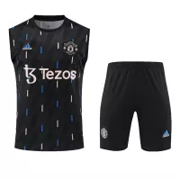 Manchester United Sleeveless Training Kit (Top+Shorts) Black 2022/23 - view 7