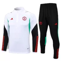 Kids Manchester United Zipper Sweatshirt Kit(Top+Pants) White 2023/24 - view 1