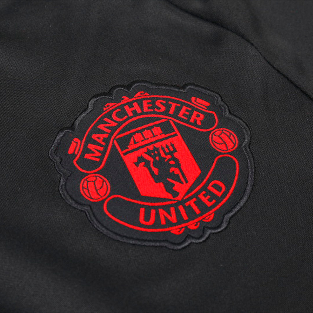 Kids Manchester United Zipper Sweatshirt Kit(Top+Pants) Black 2023/24 - view 13
