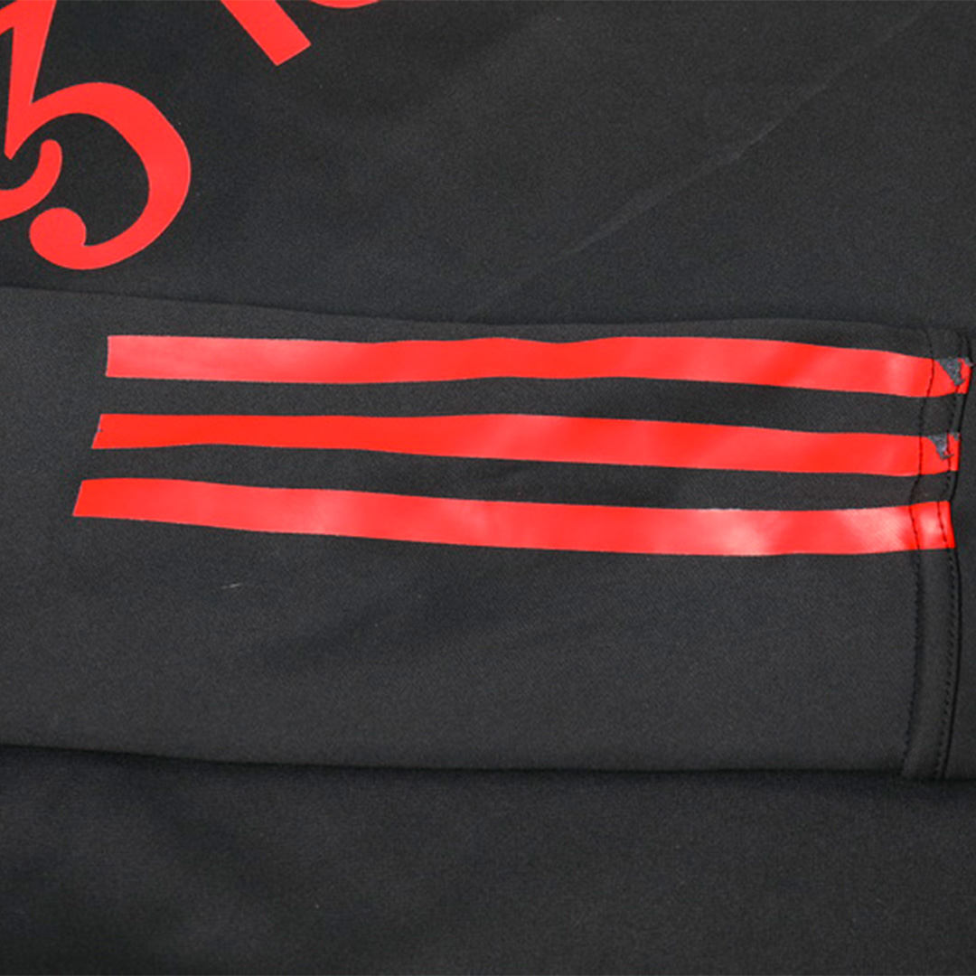 Kids Manchester United Zipper Sweatshirt Kit(Top+Pants) Black 2023/24 - view 6