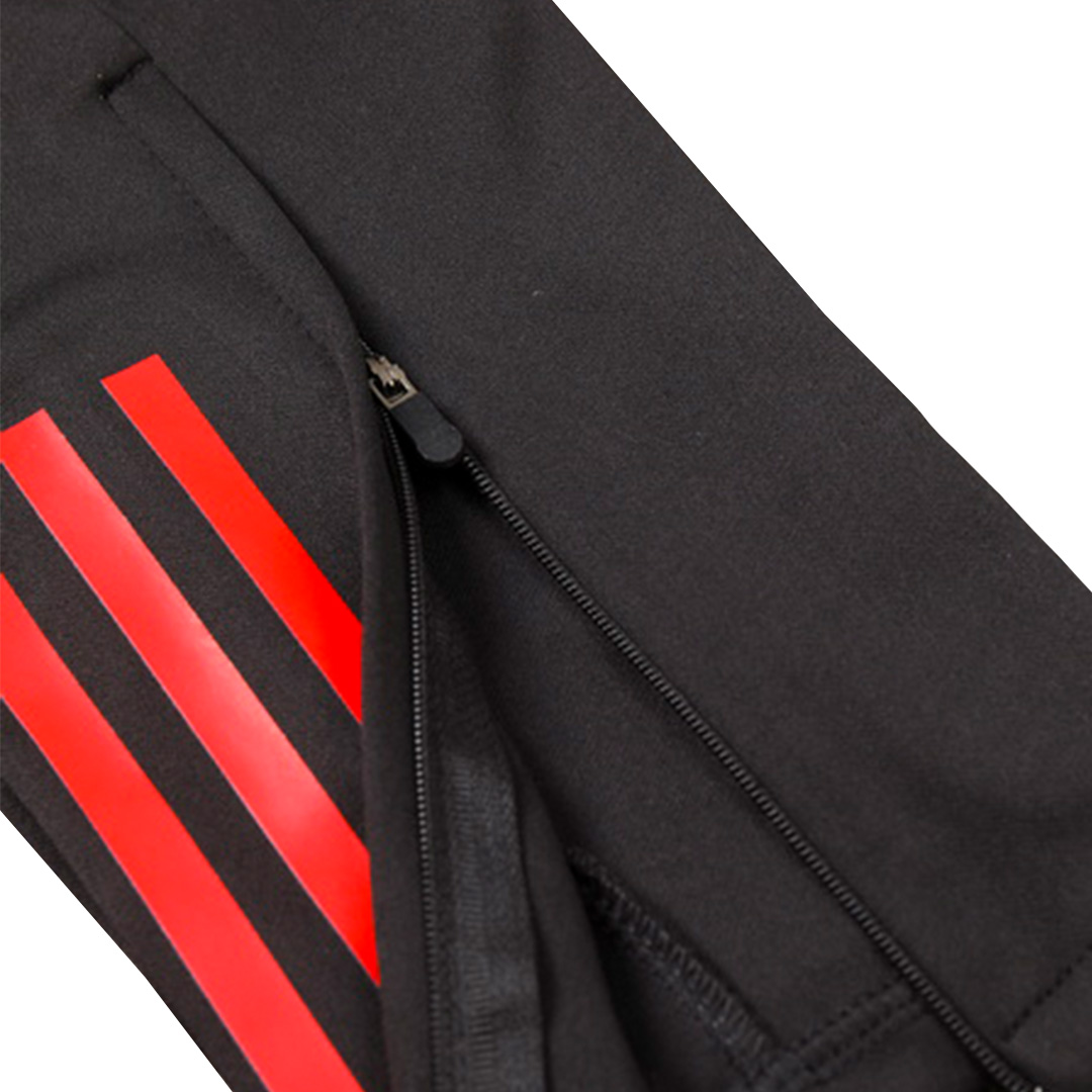 Kids Manchester United Zipper Sweatshirt Kit(Top+Pants) Black 2023/24 - view 7