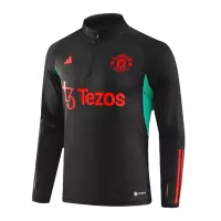 Kids Manchester United Zipper Sweatshirt Kit(Top+Pants) Black 2023/24 - view 11