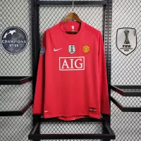 07-08 Manchester United Home Retro Jersey Long Sleeve - view 4