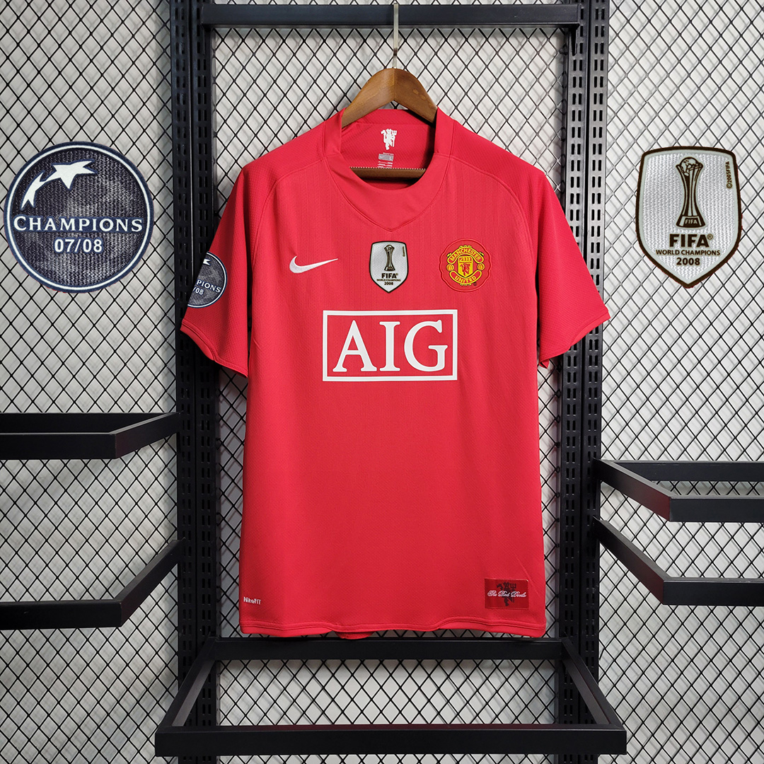 07-08 Manchester United Home Retro Jersey - view 14