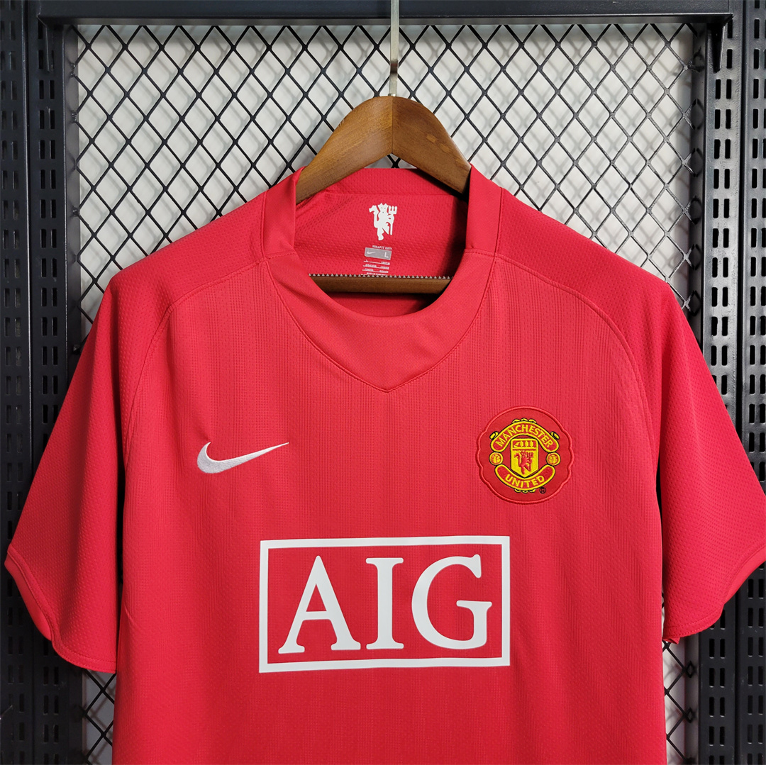 07-08 Manchester United Home Retro Jersey - view 6