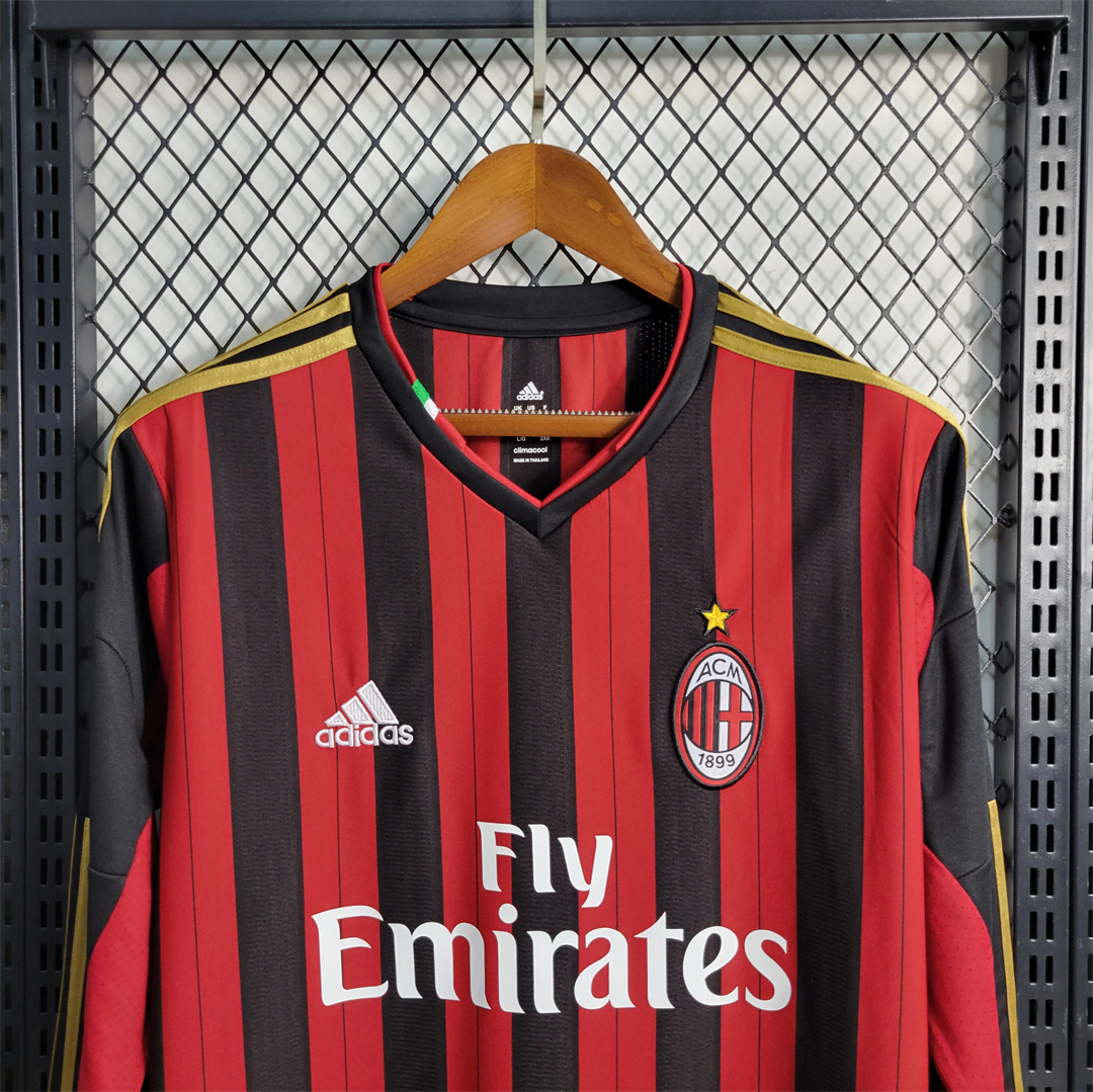 2013-14 AC Milan  Retro Jersey Home Long Sleeve - view 6