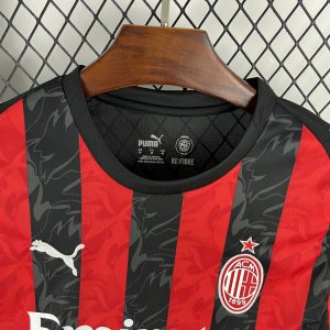 25-26 AC Milan Home Soccer Jersey Red Long Sleeve - view 5