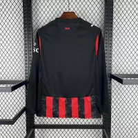25-26 AC Milan Home Soccer Jersey Red Long Sleeve - view 3