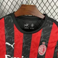 25-26 AC Milan Home Soccer Jersey Red Long Sleeve - view 5