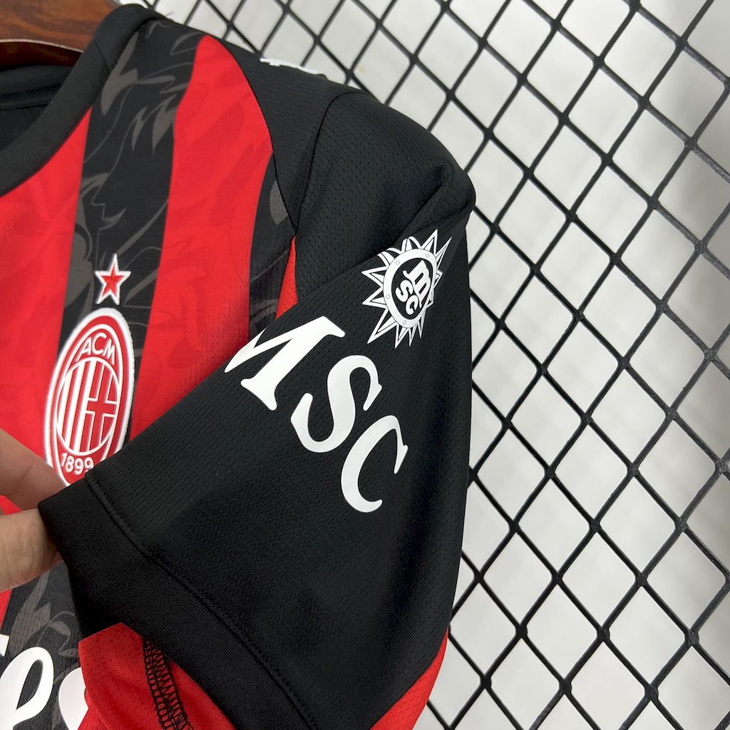25-26 AC Milan Home Soccer Jersey Red - view 7