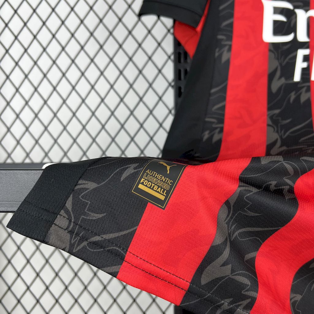 25-26 AC Milan Home Soccer Jersey Red - view 8