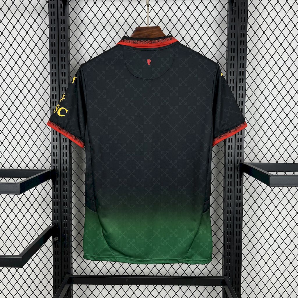"GIMENEZ" #7 AC Milan Co-Branded Off-White  Soccer Jersey Black - view 4