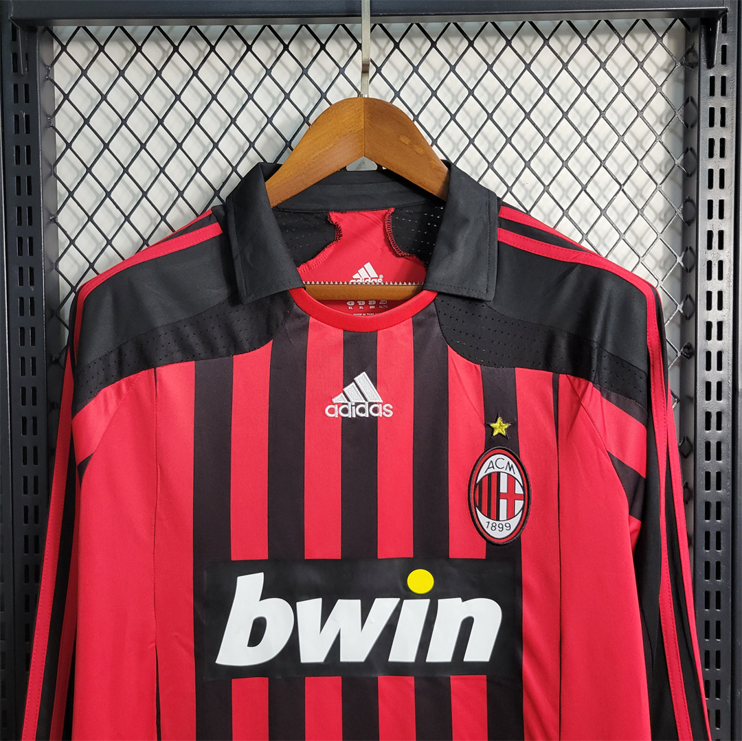 2007-08 AC Milan  Retro Jersey Home Long Sleeve - view 6