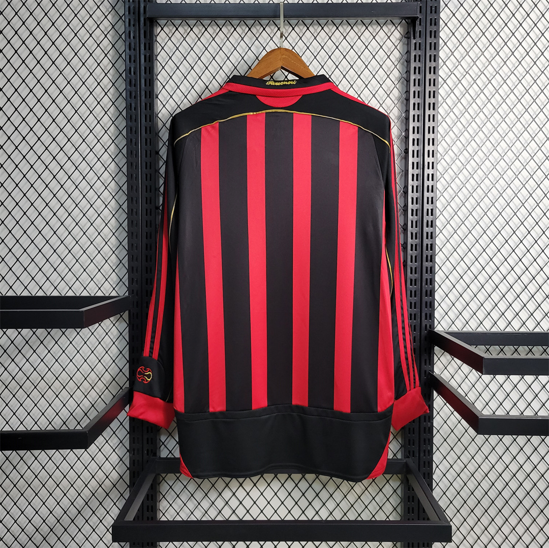 06-07 AC Milan  Retro Jersey Home Long Sleeve - view 3