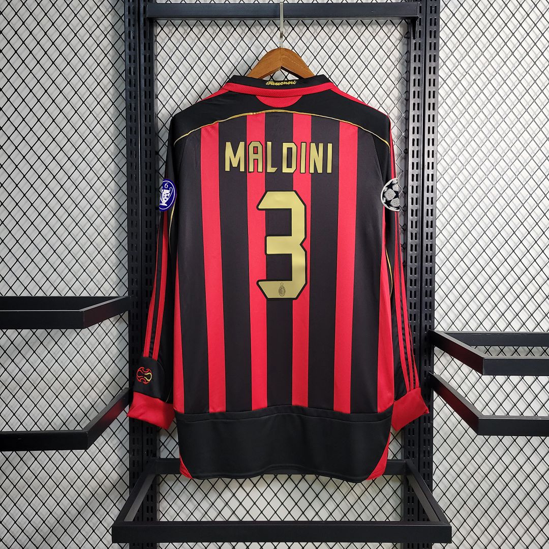 06-07 AC Milan  Retro Jersey Home Long Sleeve - view 5