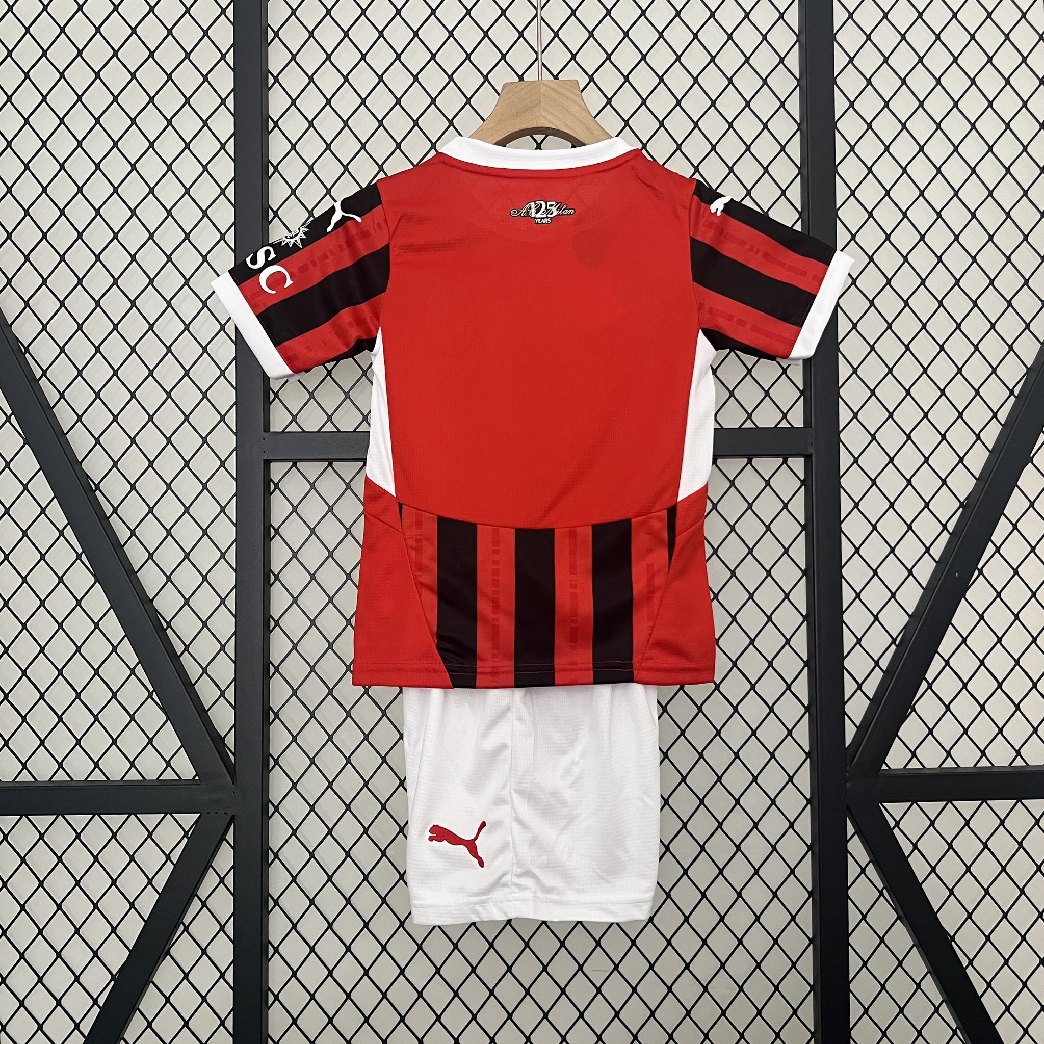 24-25 AC Milan Home Soccer Kids Kit Jersey+Shorts - view 3
