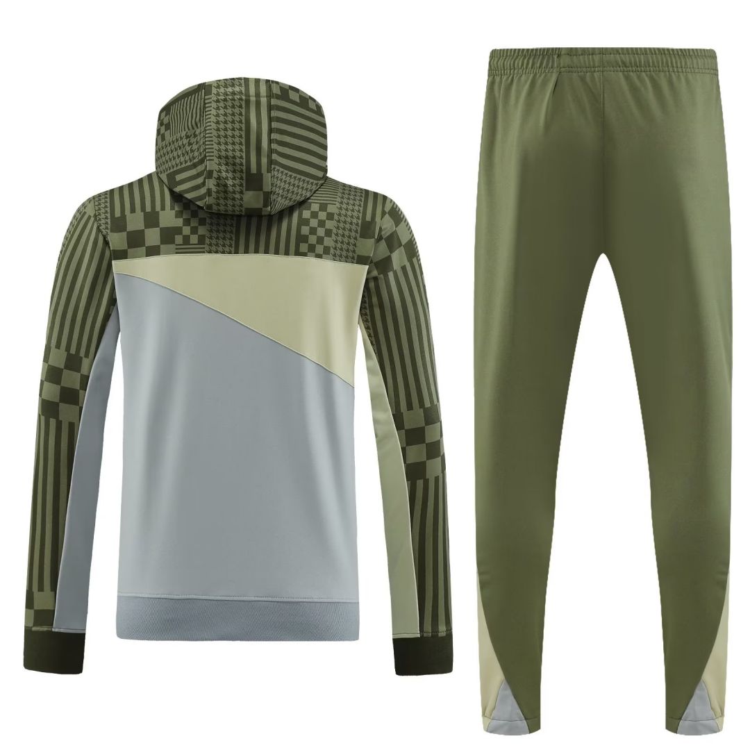 AC Milan Zipper Hoodie Sweat Kit(Top+Pants) Green 2023/24