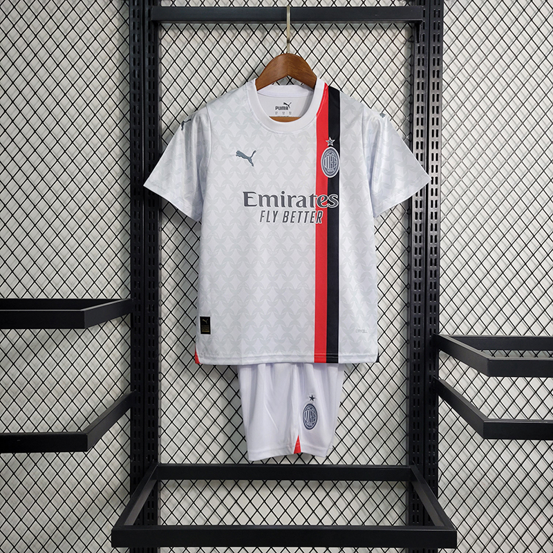 23-24 AC Milan Away Jersey Kids Kit(Jersey+Shorts)