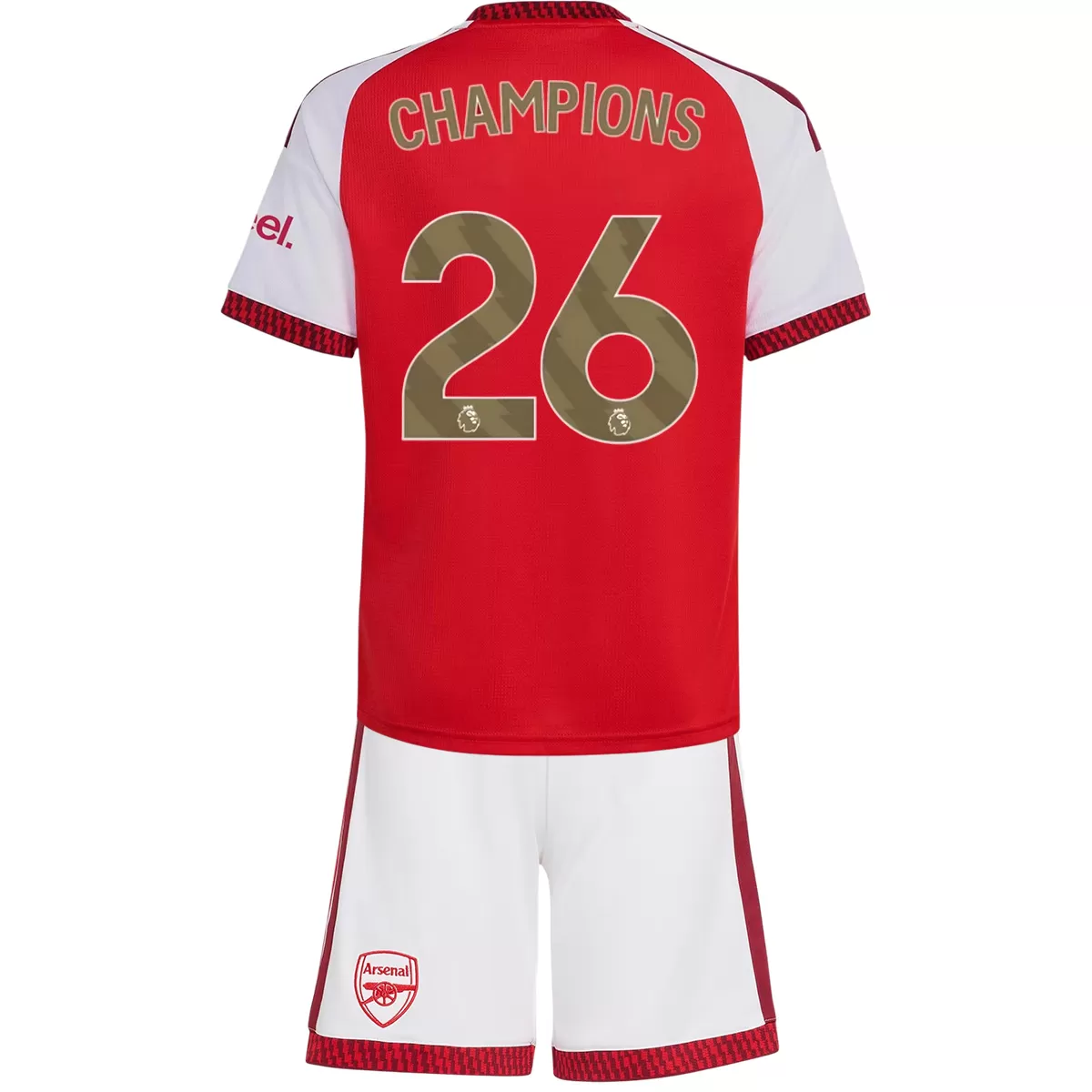 26-27 Arsenal adidas Premier League Champions Home Kids Kit Jersey+Shorts