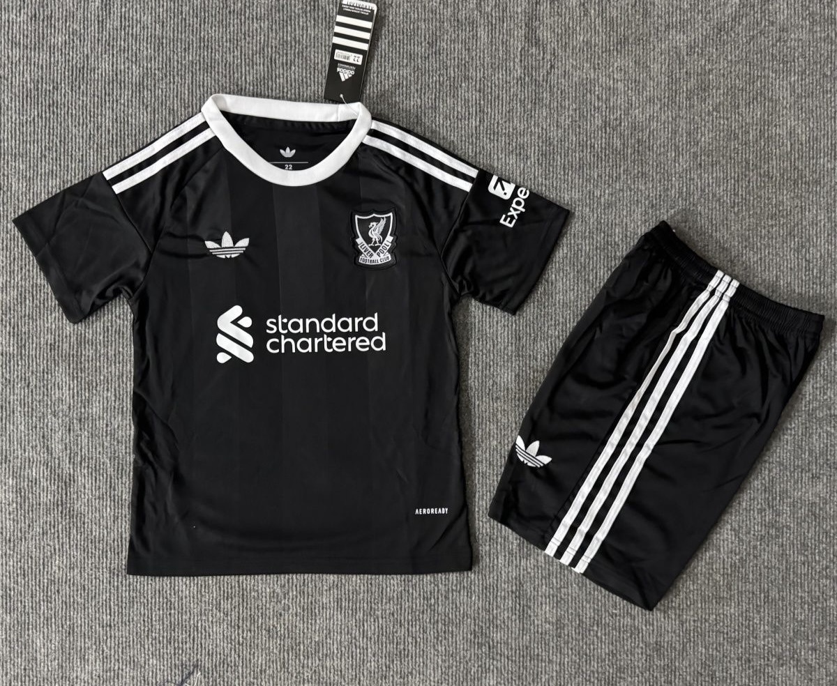 25-26 Liverpool Third Goalkeeper Kids Kit Jersey+Shorts