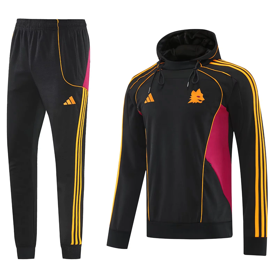 Roma Zipper Sweatshirt Kit(Top+Pants) Black 2025/26 - view 3