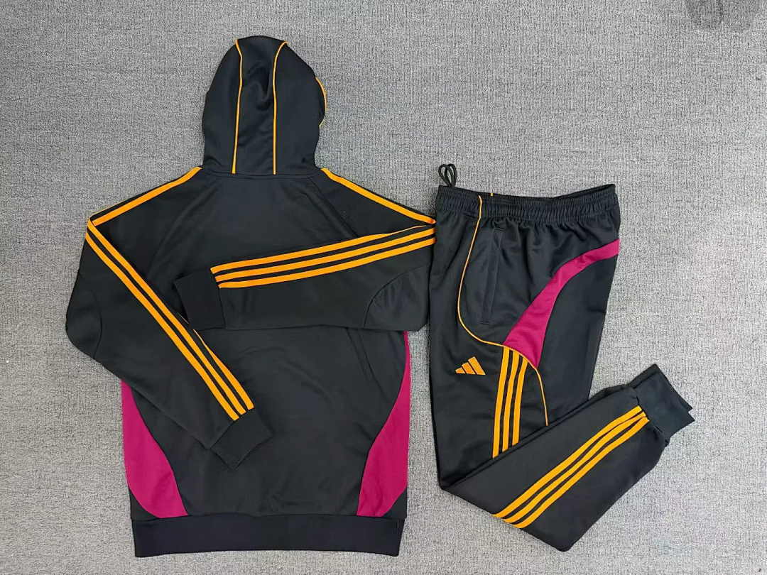 Roma Zipper Sweatshirt Kit(Top+Pants) Black 2025/26 - view 4