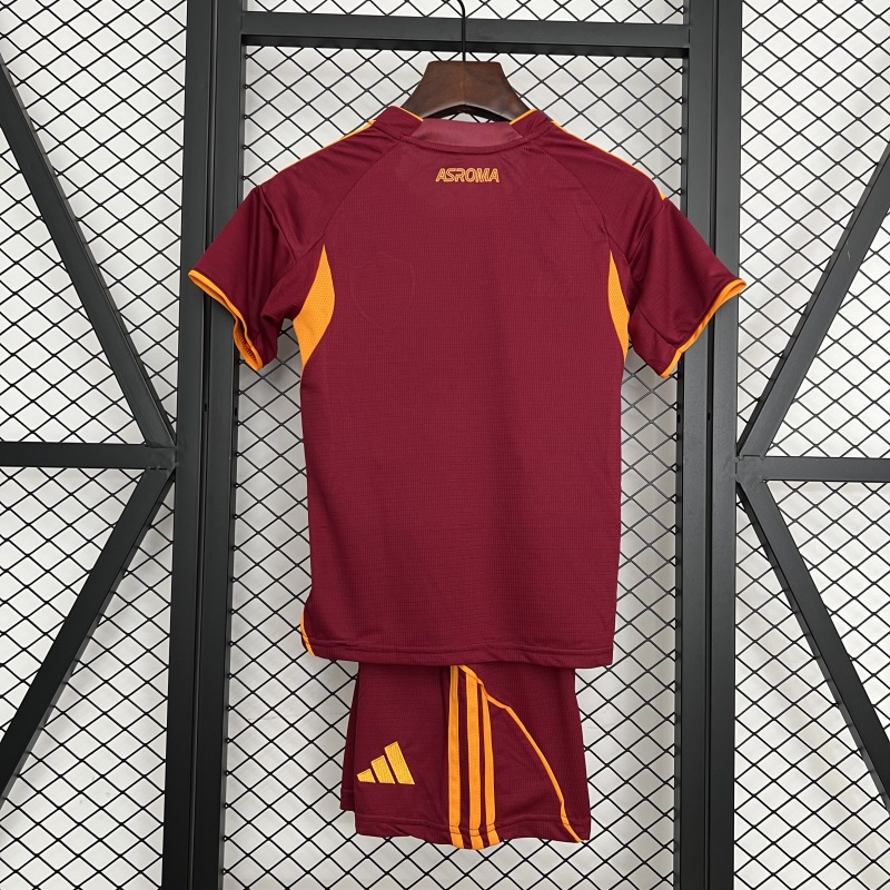 25-26 AS Roma Home Soccer Kids Kit Jersey+Shorts - view 3