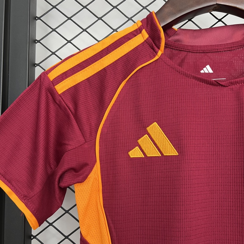 25-26 AS Roma Home Soccer Kids Kit Jersey+Shorts - view 9