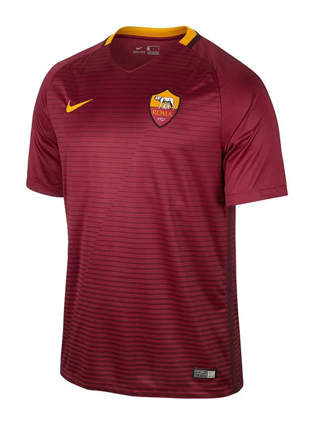 16-17 AS Roma Home Retro Soccer Jersey