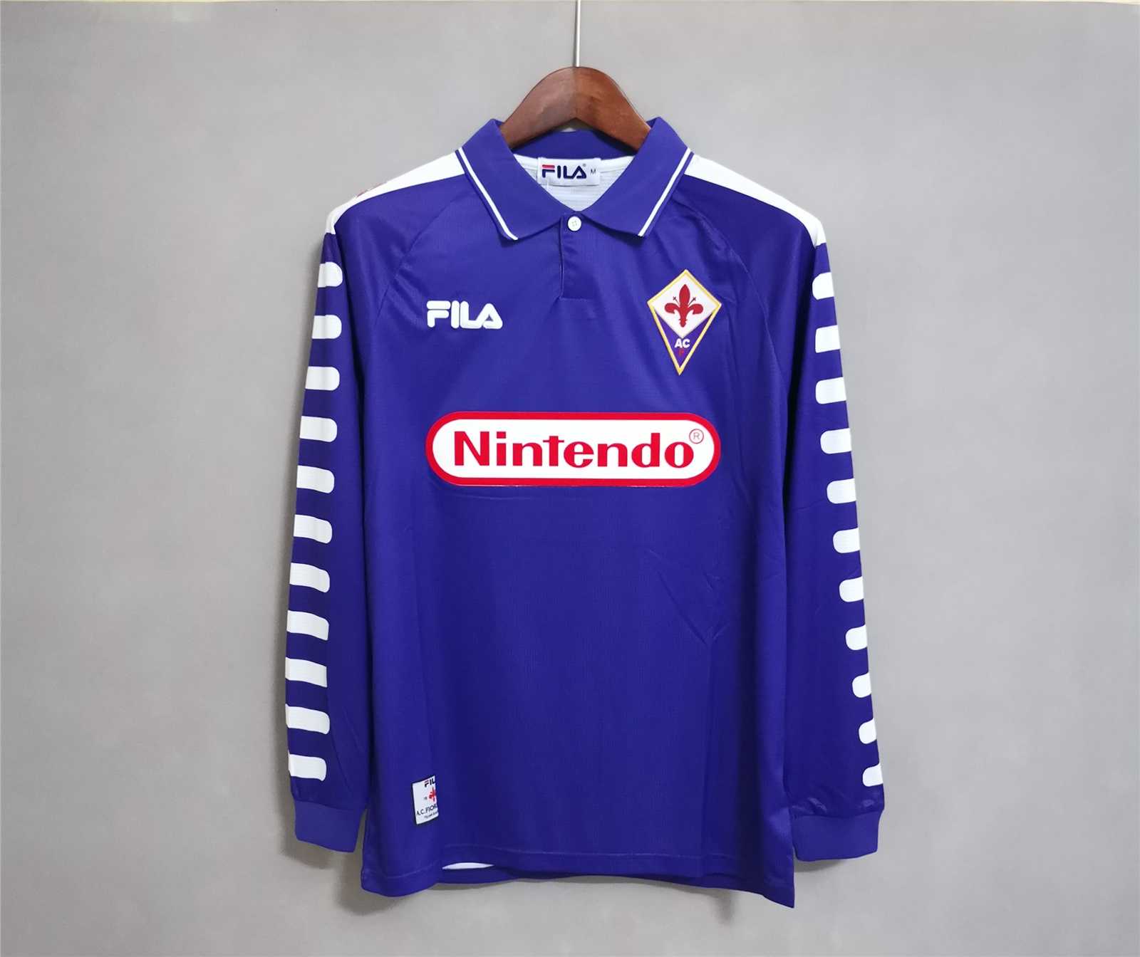 1998-1999 Fiorentina Soccer Home Retro Jersey Long Sleeve